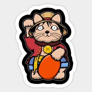 Luffy lucky cat Sticker